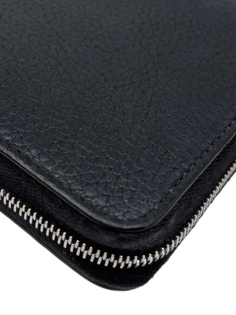 Celine  Zipped Around Large Calfskin Leather Multifunction Wallet Black